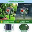 Solar Ultrasonic Animal Repeller, Outdoor Cat Repeller with 7 Adjustable Modes, IP66 Waterproof, Double-Sided Flashing Light and Ultrasonic Speaker