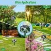Solar Ultrasonic Animal Repeller, Outdoor Cat Repeller with 7 Adjustable Modes, IP66 Waterproof, Double-Sided Flashing Light and Ultrasonic Speaker