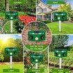 Outdoor Ultrasonic Animal Repeller, Solar Animal Repeller with Motion Sensor and LED Strobe Light, Deer Repellent Devices, Waterproof, Cat Repeller