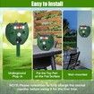 Ultrasonic Animal Repeller, Outdoor Cat Repeller, Deer Repellent Devices with PIR Sensor and 4 Red/White Strobe Lights