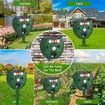 Ultrasonic Animal Repeller, Outdoor Cat Repeller, Deer Repellent Devices with PIR Sensor and 4 Red/White Strobe Lights