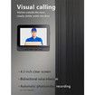Wireless Video Doorbell, Video Intercom System Smart WiFi Video Doorbell with 4.3 Inch 1080P HD Monitor, 170 Degree Viewing Angle, Night Vision, Two Way Voice for Home Surveillance