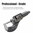 Digital Micrometer, Professional Inch Or Metric Measuring Tools 0.00005 Inch Or 0.001 mm Resolution Thickness Gauge, Protective Case with Extra Battery