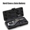 Digital Micrometer, Professional Inch Or Metric Measuring Tools 0.00005 Inch Or 0.001 mm Resolution Thickness Gauge, Protective Case with Extra Battery