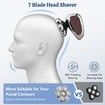 Head Shavers for Bald Men, 6 in 1 Detachable 7D Head Shaver, Electric Razor with Hair Sideburns Trimmer, Waterproof Wet and Dry, Cordless Mens Grooming Kit, Rechargeable Electric Shavers