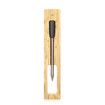 5.2 Bluetooth BBQ Meat Bamboo Thermometer Fast Charging Food-Grade Stainless Steel Probes for Grill, Oven with App for Real-Time Temperature Monitoring