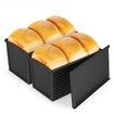 Pullman Loaf Pan with Lid, Non-Stick Bread Pans for Homemade Bread, Bread Toast Baking Pan with Cover(Balck-1 Pack)