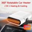 Car Heater, 12V 150W Portable Car Heater, Car Windshield Defroster and Defogger, 2 in 1 Fast Heating and Cooling Fan with Plug-in Cigarette Lighter