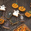 6 PCS Halloween Cookie Cutter Set Stainless Steel Baking Tools Cookie Stamps Cutters