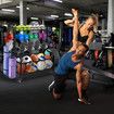 Sports Equipment Ball Storage Rack Cart Garage Organiser for Yoga Mat Dumbbell Kettlebell Home Gym Holder with Hooks Wheels
