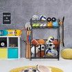 Ball Storage Rack Garage Sports Equipment Toy Organiser Utility Basketball Holder Display Stand Hooks for Home Gym Gear