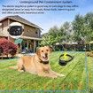 Electric Dog Fence Underground Pet Containment System Waterproof Rechargeable Safe Training Collar Behaviour Correction 2 Dogs 3/4 Acre Coverage Boundary Control
