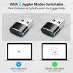 Undetectable Metal USB Mouse Mover with Switch Button,Automatic Mouse Shaker with 2 Jiggle Modes,Mouse Simulator,Driver-Free,Plug & Play,Keep Computer/Laptop Awake,Black