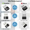 Undetectable Metal USB Mouse Mover with Switch Button,Automatic Mouse Shaker with 2 Jiggle Modes,Mouse Simulator,Driver-Free,Plug & Play,Keep Computer/Laptop Awake,Black