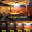 Solar Shed Light,244 LEDs Solar Pendant Light,6 Modes Indoor Outdoor Lights with Motion Sensor for Yard,Garden,Garage,Camping