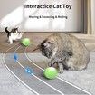 Smart Interactive Cat Toy, Automatic Moving Rolling Ball for Indoor Cats, Peppy Cat Toy with Lights/Sound Simulation Bird,1 Pack