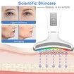 Red-Ligh for-Face and Neck, Facial and Neck Massager with 4 Color LED, Vibration and Thermal Functions for Skin Care