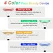 Red-Ligh for-Face and Neck, Facial and Neck Massager with 4 Color LED, Vibration and Thermal Functions for Skin Care