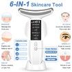 Red-Ligh for-Face and Neck, Facial and Neck Massager with 4 Color LED, Vibration and Thermal Functions for Skin Care