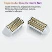 2 Pack Pro Shaver Replacement Foil and Cutters compatible with andis 17150(TS-1)/17155/17200 shaver ProFoil Lithium replacement Golden