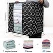 2 PCS Large Blanket Clothes Organization and Storage Containers for Comforters Bedding Foldable Organizer with Reinforced Handle Clear Window Zippers
