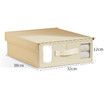 Bed Sheet Organizer and Storage with Visible Window Handles 2 PCS Beige for All Sheet Sizes Foldable Blankets Storage Case