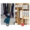 2 PCS White Grey Bed Sheet Organizer and Storage with Visible Window And Handle for All Sheet Sizes Foldable Blankets Storage Case