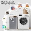 Laundry Basket 110L Large Hamper Washing Bag Collapsible Dirty Clothes Organizer Bin with Lid Wheels Rolling Storage Bathroom