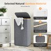 Laundry Basket 110L Large Hamper Washing Bag Collapsible Dirty Clothes Organizer Bin with Lid Wheels Rolling Storage Bathroom
