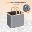 Collapsible Laundry Basket Large Washing Clothes Carrier Hamper Bathroom Organizer Foldable Toys Storage Bin with Handles 45L
