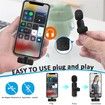 3 Cable Adapters Cordless Microphone gift Compatible with iPhone Android Phone Camera Laptop MacBook Lavalier Microphone Wireless Vlog Tiktok YouTube Meeting use</p>