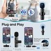 3 Cable Adapters Cordless Microphone gift Compatible with iPhone Android Phone Camera Laptop MacBook Lavalier Microphone Wireless Vlog Tiktok YouTube Meeting use</p>