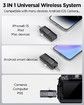 3 in 1 Cordless Lavalier Microphone iPhone iPad Android Camera Wireless USB TypeC Video Recording Vlog TikTok YouTube gift birthday christmas