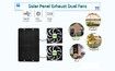 2 Fans 10W 4.7inch Dual Fans Solar Panel Kit 4m Extention Cord Energy Saving Ventilator Chicken Coop Greenhouse Shed Ventilation Cooling
