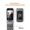 4G Volte Senior Cellphone Dual Screen Flip Phones one click SOS Big Button Pocket Senior Mobile Phone HD Screen Flashlight Loud Sound 5900mAh