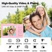 Digital Camera,FHD 4K 48MP Point and Shoot Digital Camera for Kids with 16X Zoom,32GB Card,Anti-Shake,Compact Small Camera for Teens Boys Girls Beginner Kids Gift (Pink)