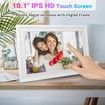 WiFi Digital Photo Frame 10.1 Inch Smart Touchscreen Auto-Rotate HD IPS Display Family Picture Wall Mount
