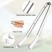 1 PCS BBQ Sausage Turning Tongs Stainless Steel Grill Long Handle Tongs Bacon Steak Meat Vegetables Grilling Tools Skewers Accessories Clamps