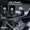 2 in 1 Wireless Carplay Adapter for Android Auto Adapter, Convert Wired CarPlay to Wireless CarPlay, Quick Auto Reconnect, Type-C/USB, Plug & Play