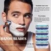12pcs Razor Blade Shaving Razor Blade Refills for Fusion 5,Blue New Version