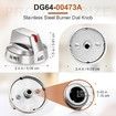 5Pcs DG6400473A Top Burner Control Dial Knob Range Oven Replacement Compatible with Samsung Range Oven Gas Stove Knob NX58F5700WS NX58H5600SS NX58H5650WS NX58J7750SS NX58M6850SS, 5pcs