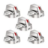 5Pcs DG6400473A Top Burner Control Dial Knob Range Oven Replacement Compatible with Samsung Range Oven Gas Stove Knob NX58F5700WS NX58H5600SS NX58H5650WS NX58J7750SS NX58M6850SS, 5pcs