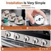 5Pcs DG6400473A Top Burner Control Dial Knob Range Oven Replacement Compatible with Samsung Range Oven Gas Stove Knob NX58F5700WS NX58H5600SS NX58H5650WS NX58J7750SS NX58M6850SS, 5pcs