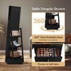 Mirror Jewellery Cabinet Storage Organiser Full Length 360 Degree Rotating Holder Stand Necklace Earrings Ring Armoire