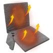 Portable Heated Seat Cushion,USB Heated Foldable Camping Chair Pad,3 Mode Adjustable Heated Stadium Seat Cushion for Outdoor,Camping,Fishing Color Grey