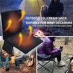 Portable Heated Seat Cushion,USB Heated Foldable Camping Chair Pad,3 Mode Adjustable Heated Stadium Seat Cushion for Outdoor,Camping,Fishing Color Black
