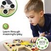 Montessori Busy Board for Kids, Wooden Educational Toy with Lights, Switches, Compass, Relay, Spinner, Sensory Board, Motor Skills Learning Activities