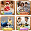 Montessori Busy Board for Kids, Wooden Educational Toy with Lights, Switches, Compass, Relay, Spinner, Sensory Board, Motor Skills Learning Activities