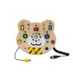 Montessori Busy Board for Kids, Educational Wooden Toy with Lights, Switches and Buttons, Sensory Board, Preschool Motor Skills Learning Activities