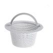 6 inch Ground Pool Skimmer Basket Thru Wall Strainer Basket Filter Basket with Handle to Clean Leaves and Debri